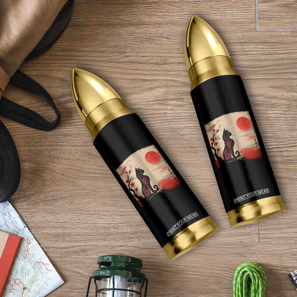 Kawaii Anime Cat Japanese Cherry Blossom Bullet Tumbler TS14 Print Your Wear