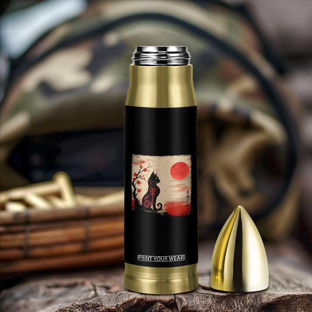 Kawaii Anime Cat Japanese Cherry Blossom Bullet Tumbler TS14 Print Your Wear