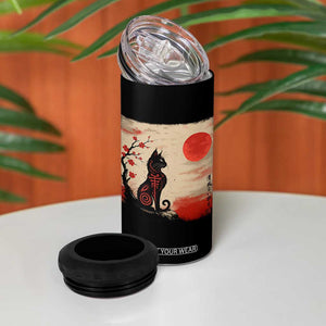 Kawaii Anime Cat Japanese Cherry Blossom 4 in 1 Can Cooler Tumbler TS14 Print Your Wear
