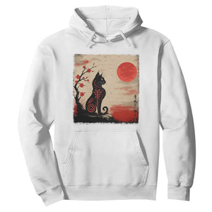 Kawaii Anime Cat Japanese Cherry Blossom Hoodie TS14 White Print Your Wear