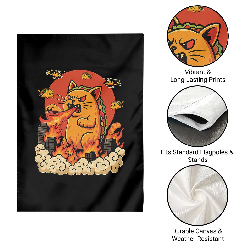 Tacocat Monster Garden Flag Funny Cats Taco Lovers TS14 Print Your Wear