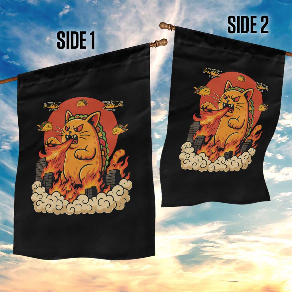Tacocat Monster Garden Flag Funny Cats Taco Lovers TS14 Print Your Wear