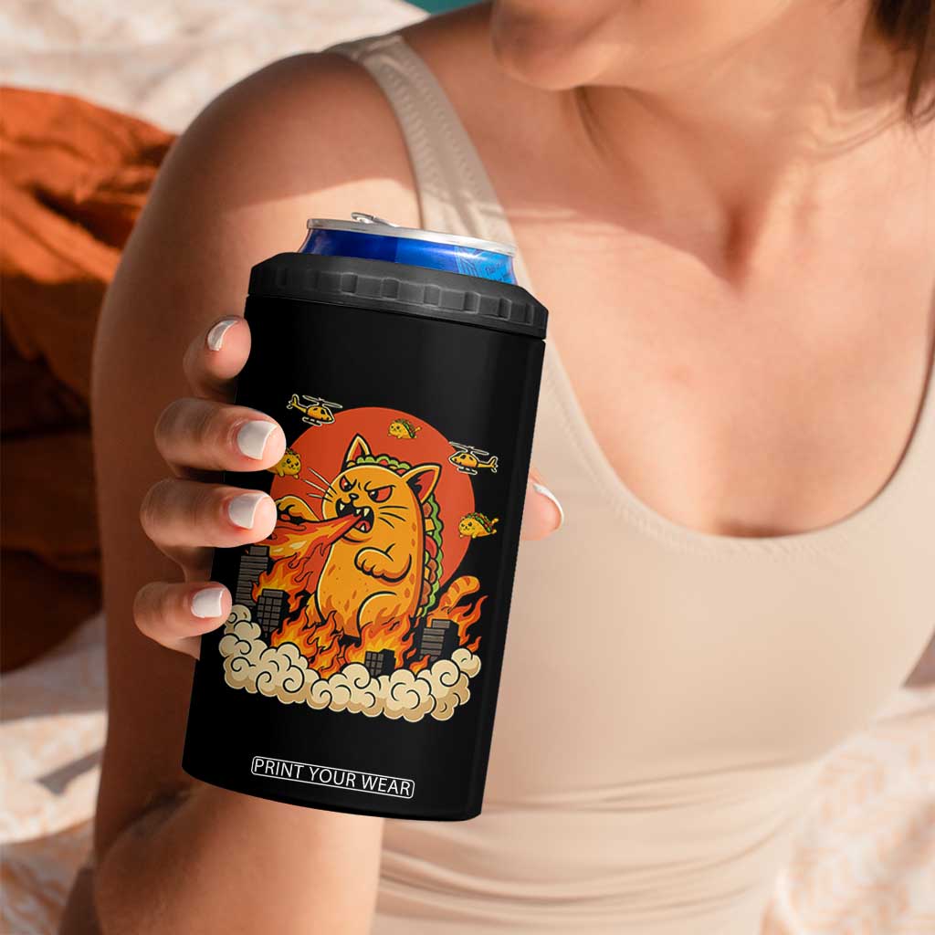 Tacocat Monster 4 in 1 Can Cooler Tumbler Funny Cats Taco Lovers TS14 Print Your Wear