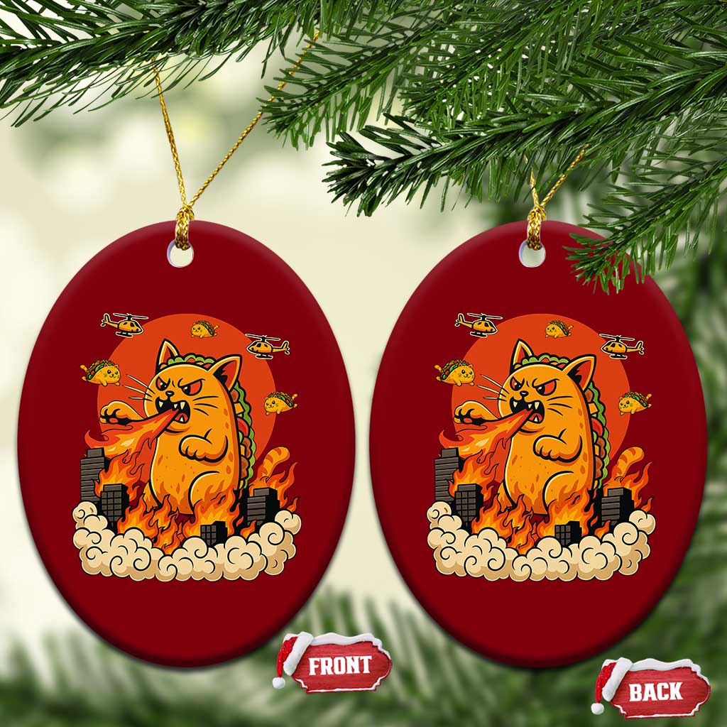 Tacocat Monster Ceramic Ornament Funny Cats Taco Lovers TS14 Print Your Wear