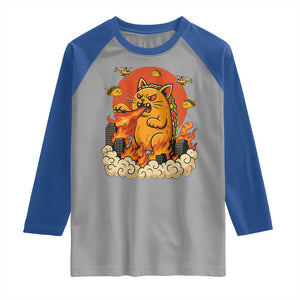 Tacocat Monster Raglan Shirt Funny Cats Taco Lovers TS14 Sport Gray Royal Print Your Wear