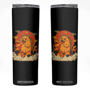 Tacocat Monster Skinny Tumbler Funny Cats Taco Lovers TS14 Black Print Your Wear