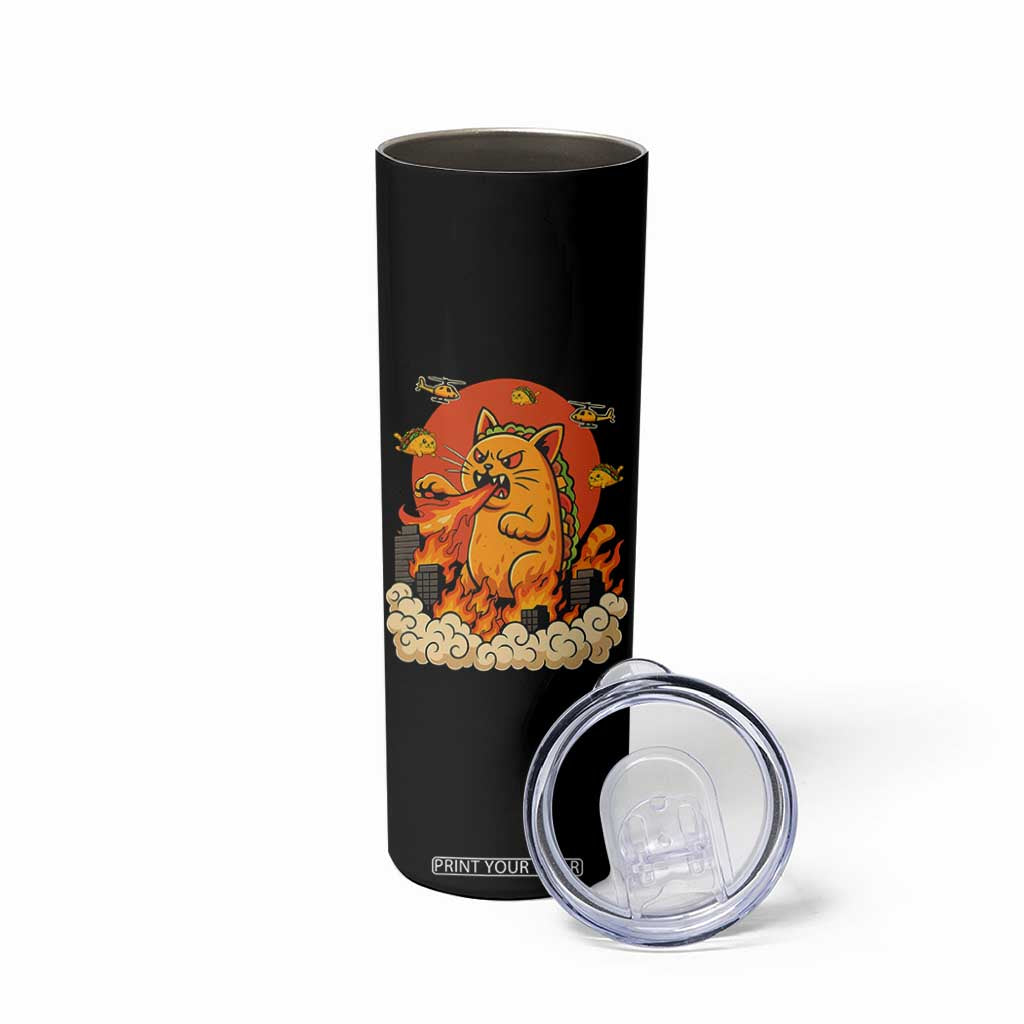 Tacocat Monster Skinny Tumbler Funny Cats Taco Lovers TS14 Print Your Wear