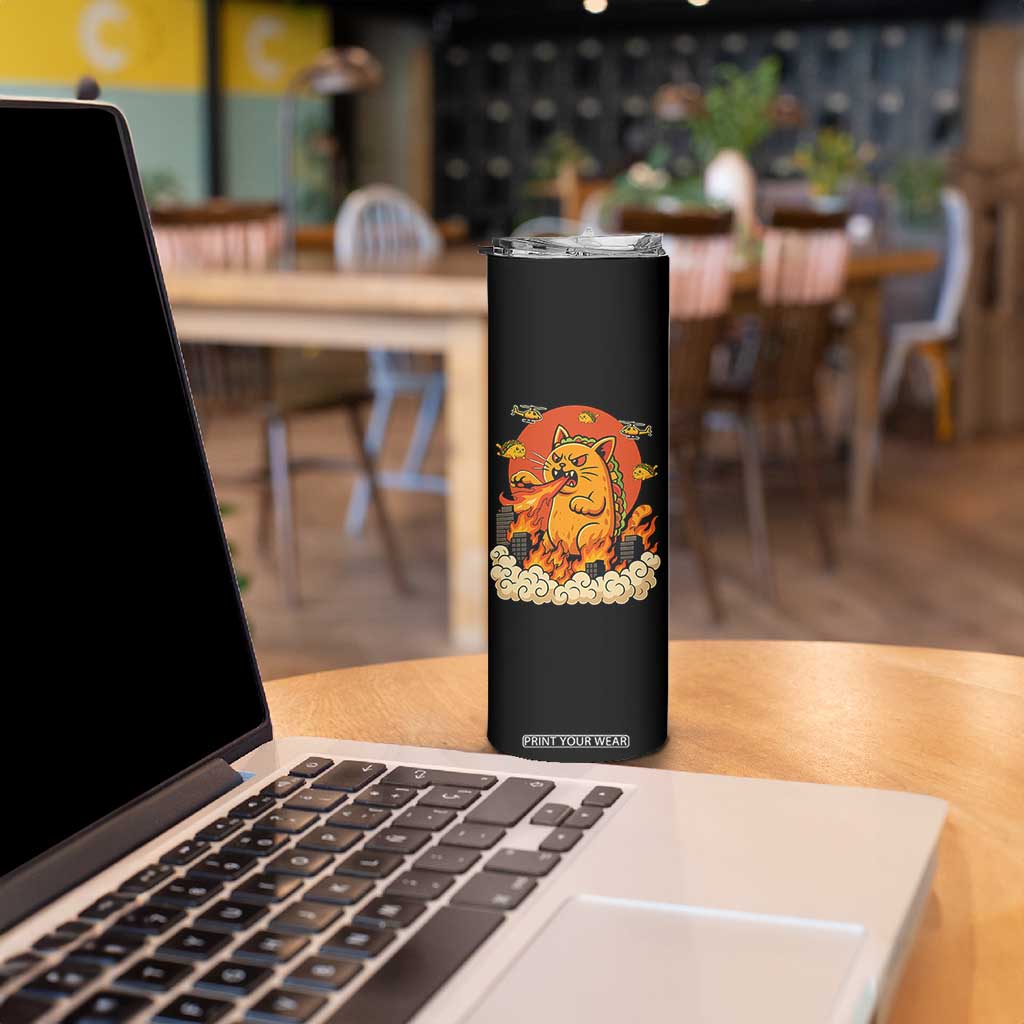 Tacocat Monster Skinny Tumbler Funny Cats Taco Lovers TS14 Print Your Wear