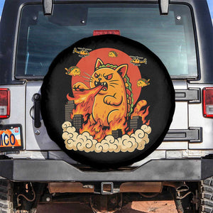 Tacocat Monster Spare Tire Cover Funny Cats Taco Lovers TS14 No hole Black Print Your Wear