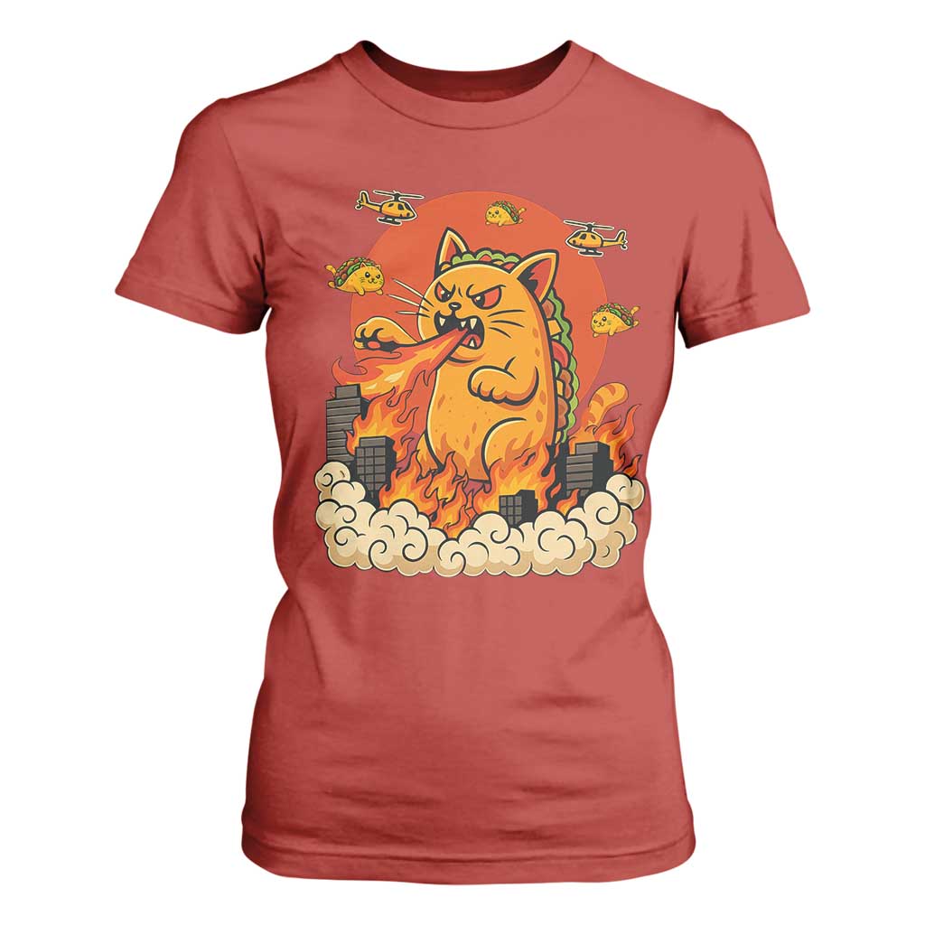 Tacocat Monster T Shirt For Women Funny Cats Taco Lovers TS14 Red Print Your Wear