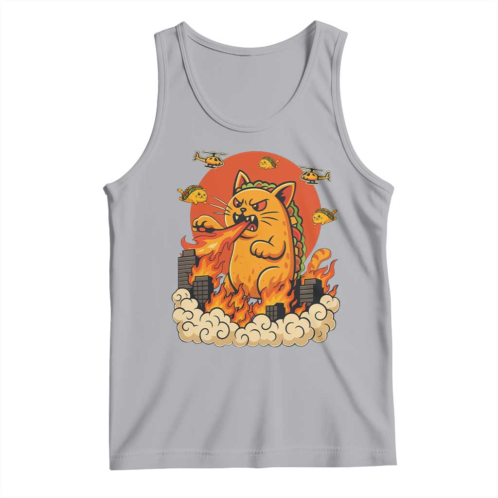 Tacocat Monster Tank Top Funny Cats Taco Lovers TS14 Athletic Heather Print Your Wear