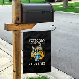 Funny Gamer Skeleton Hand Garden Flag Exercise I Thought You Said Extra Lives TS14 Print Your Wear