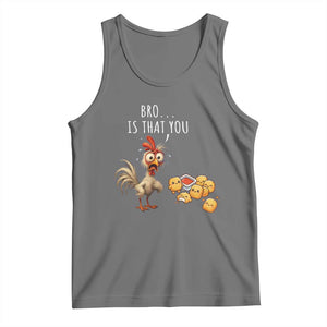 Funny Chicken Tank Top Is That You Bro TS14 Black Heather Print Your Wear
