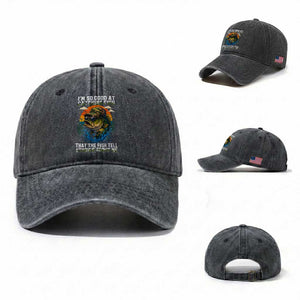Funny Bass Fishing Washed Cotton Baseball Cap I Am So Good At Catching Fish That The Fish Tell Stories About Me TS14 Washed Cap Universal Fit Dark Gray Print Your Wear