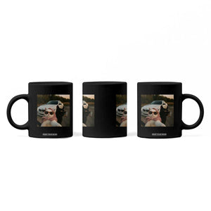 Cats Selfie Meme Coffee Mug Funny Black Cat Smoking Cigarette With Car TS14 Print Your Wear