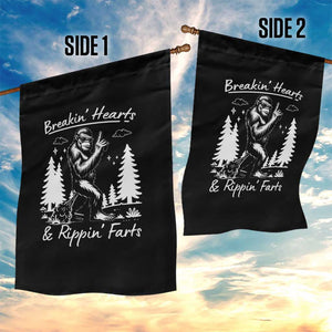 Funny Bigfoot Sasquatch Garden Flag Breakin Hearts And Rippin Farts TS14 Print Your Wear