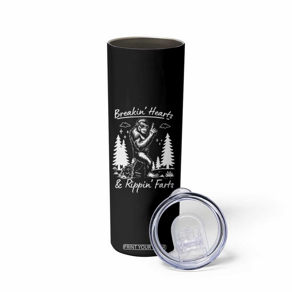 Funny Bigfoot Sasquatch Skinny Tumbler Breakin Hearts And Rippin Farts TS14 Print Your Wear