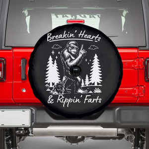 Funny Bigfoot Sasquatch Spare Tire Cover Breakin Hearts And Rippin Farts TS14 Black Print Your Wear