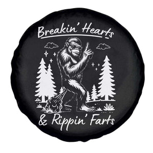 Funny Bigfoot Sasquatch Spare Tire Cover Breakin Hearts And Rippin Farts TS14 Print Your Wear
