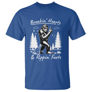 Funny Bigfoot Sasquatch T Shirt Breakin Hearts And Rippin Farts TS14 Royal Blue Print Your Wear