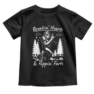 Funny Bigfoot Sasquatch Toddler T Shirt Breakin Hearts And Rippin Farts TS14 Black Print Your Wear