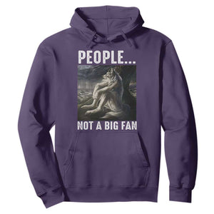 Funny Alpha Wolf Meme Hoodie Sarcastic People Not A Big Fan TS14 Purple Print Your Wear