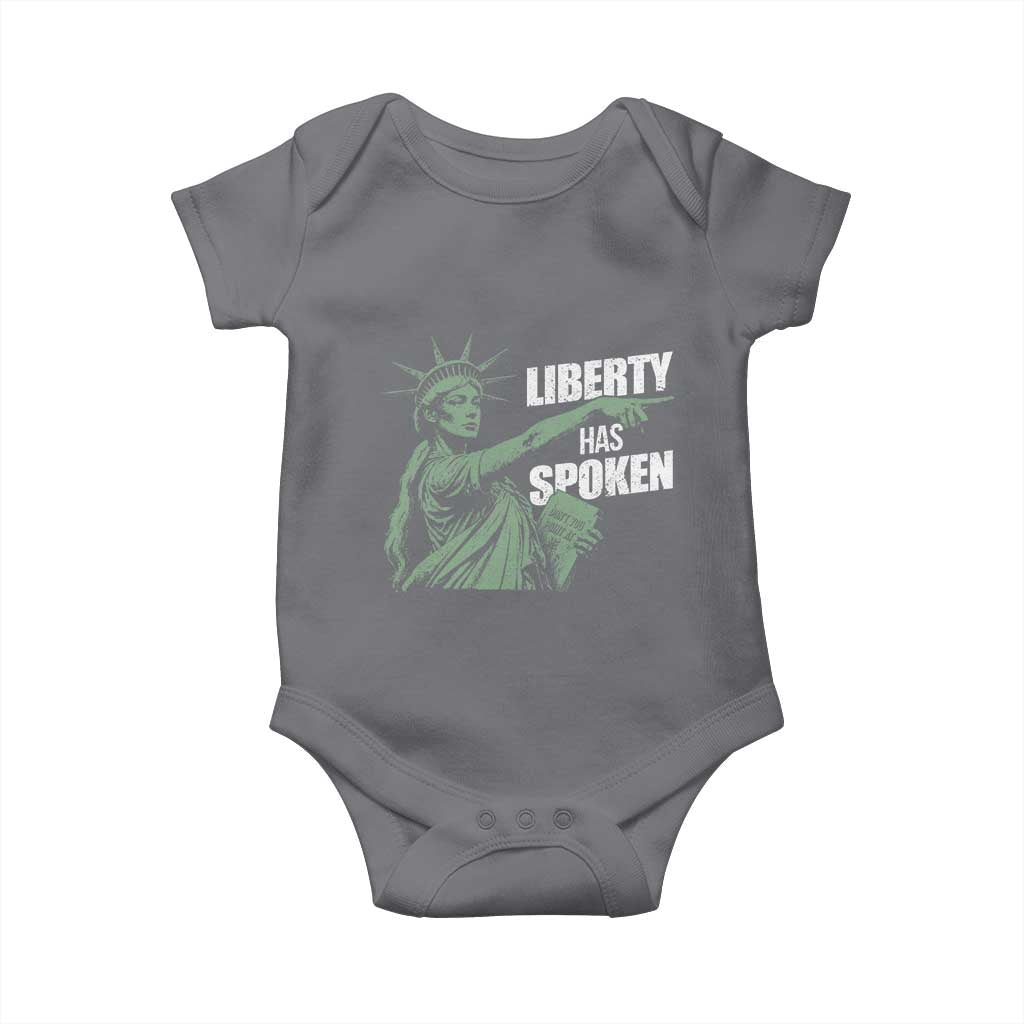 Funny Basketball Point God Liberty Meme Baby Onesie Has Spoken Patriotic USA TS14 Charcoal Print Your Wear