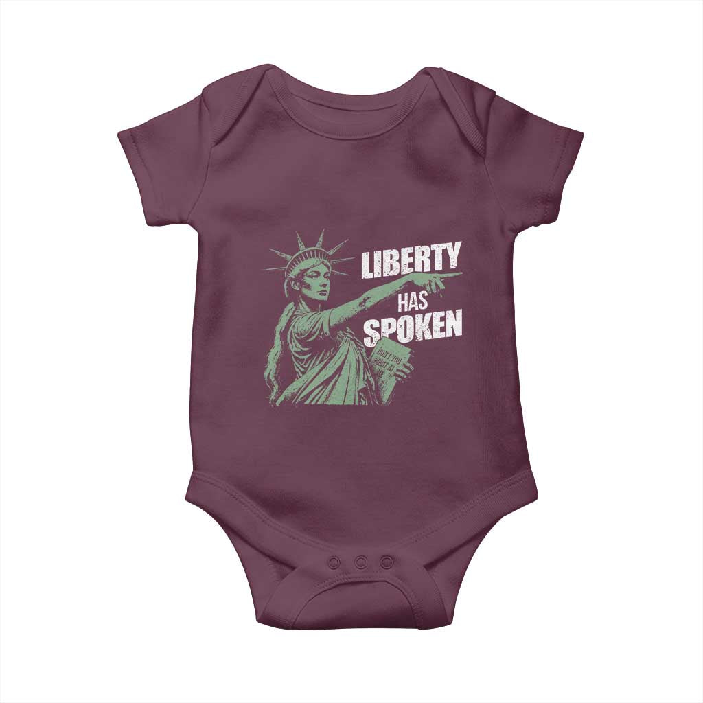 Funny Basketball Point God Liberty Meme Baby Onesie Has Spoken Patriotic USA TS14 Maroon Print Your Wear