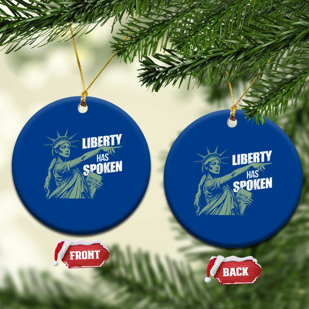 Funny Basketball Point God Liberty Meme Ceramic Ornament Has Spoken Patriotic USA TS14 1pc Blue Print Your Wear