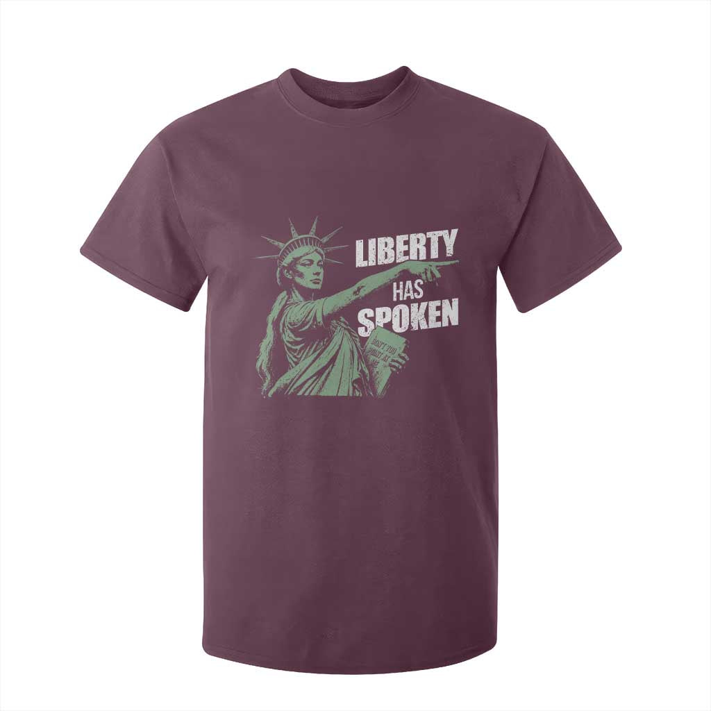 Funny Basketball Point God Liberty Meme T Shirt For Kid Has Spoken Patriotic USA TS14 Maroon Print Your Wear
