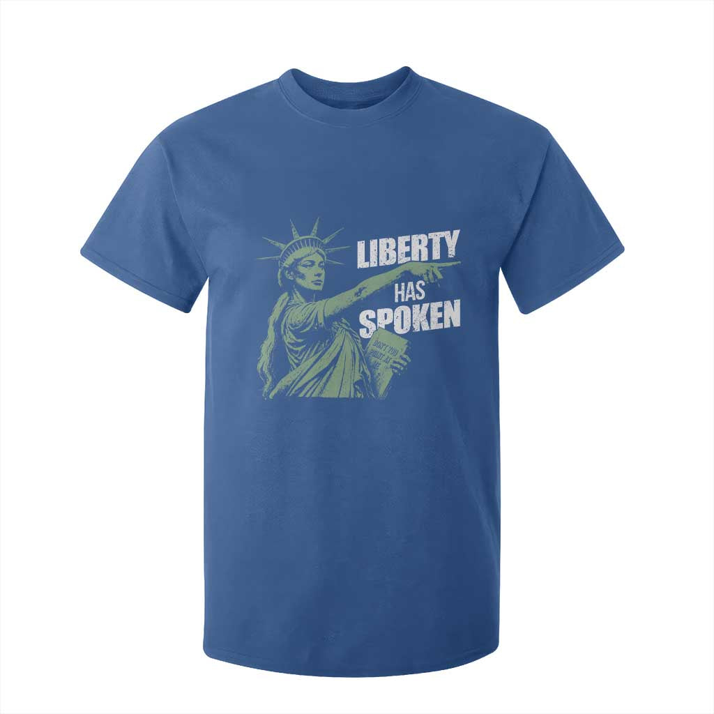 Funny Basketball Point God Liberty Meme T Shirt For Kid Has Spoken Patriotic USA TS14 Royal Blue Print Your Wear