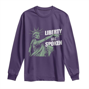 Funny Basketball Point God Liberty Meme Long Sleeve Shirt Has Spoken Patriotic USA TS14 Purple Print Your Wear