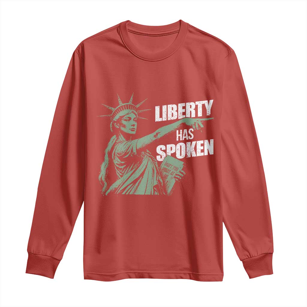 Funny Basketball Point God Liberty Meme Long Sleeve Shirt Has Spoken Patriotic USA TS14 Red Print Your Wear