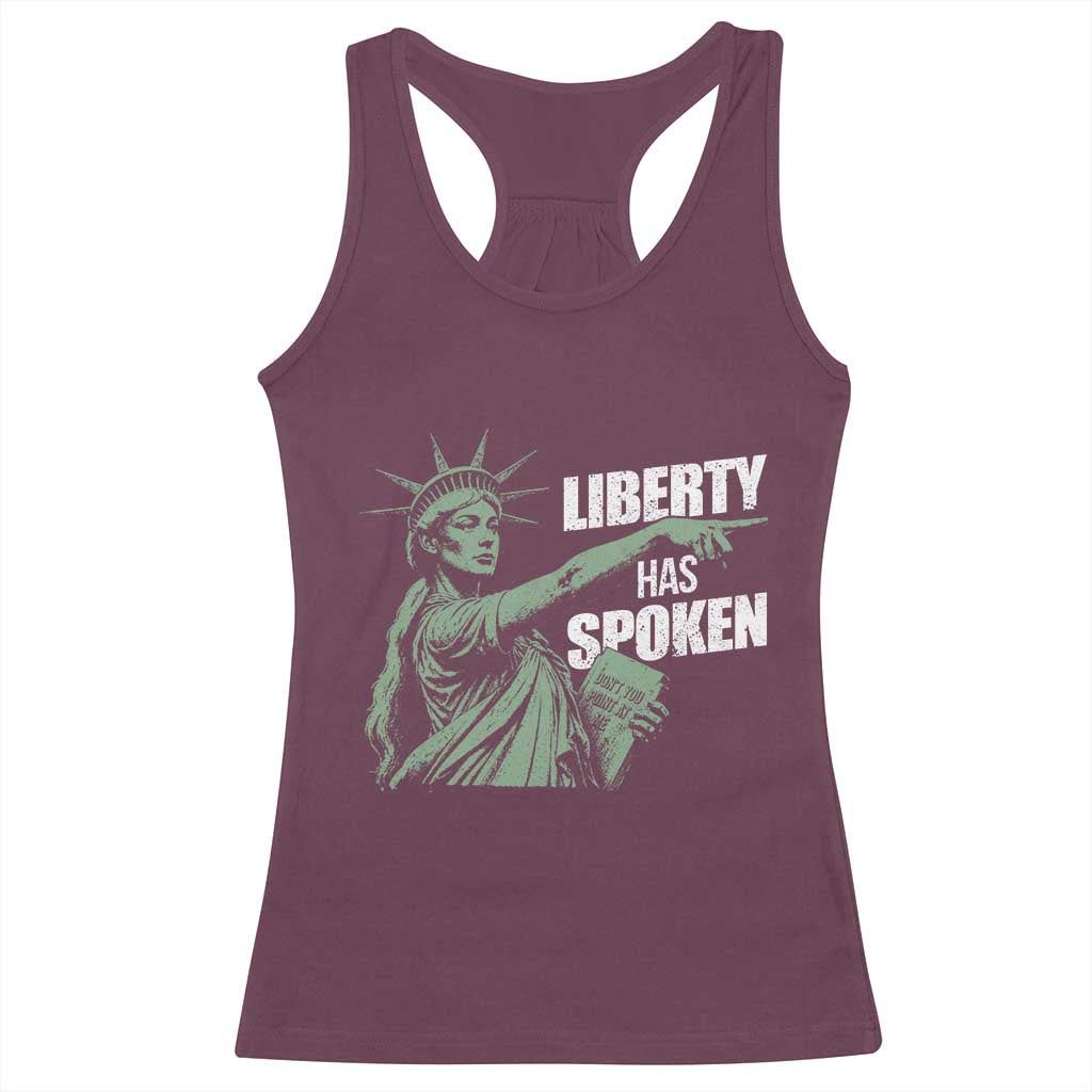 Funny Basketball Point God Liberty Meme Racerback Tank Top Has Spoken Patriotic USA TS14 Maroon Print Your Wear