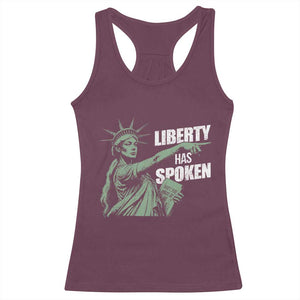 Funny Basketball Point God Liberty Meme Racerback Tank Top Has Spoken Patriotic USA TS14 Maroon Print Your Wear