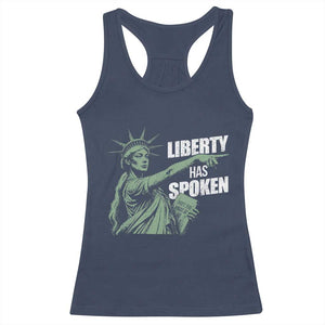 Funny Basketball Point God Liberty Meme Racerback Tank Top Has Spoken Patriotic USA TS14 Navy Print Your Wear