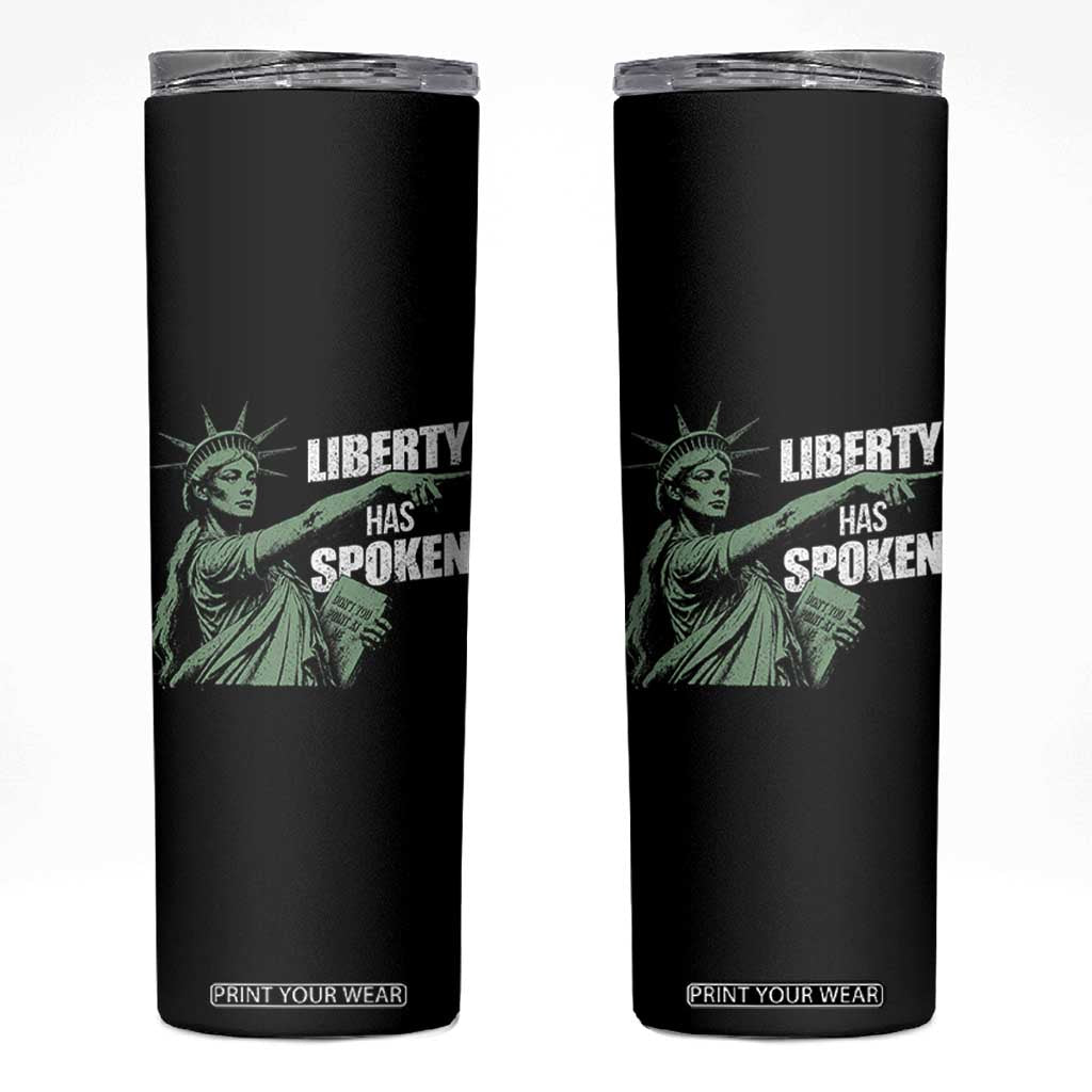 Funny Basketball Point God Liberty Meme Skinny Tumbler Has Spoken Patriotic USA TS14 Black Print Your Wear