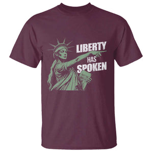 Funny Basketball Point God Liberty Meme T Shirt Has Spoken Patriotic USA TS14 Maroon Print Your Wear