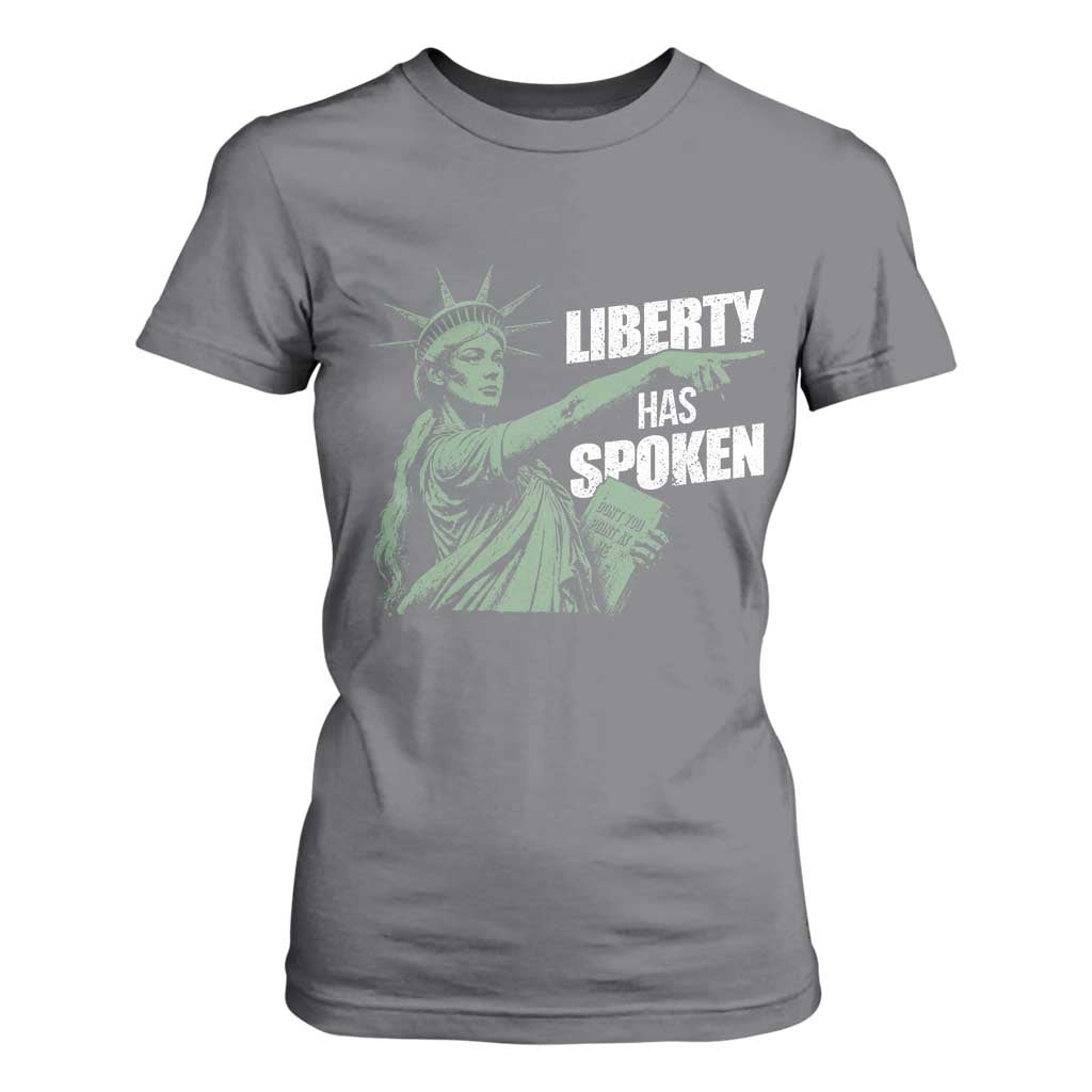 Funny Basketball Point God Liberty Meme T Shirt For Women Has Spoken Patriotic USA TS14 Charcoal Print Your Wear