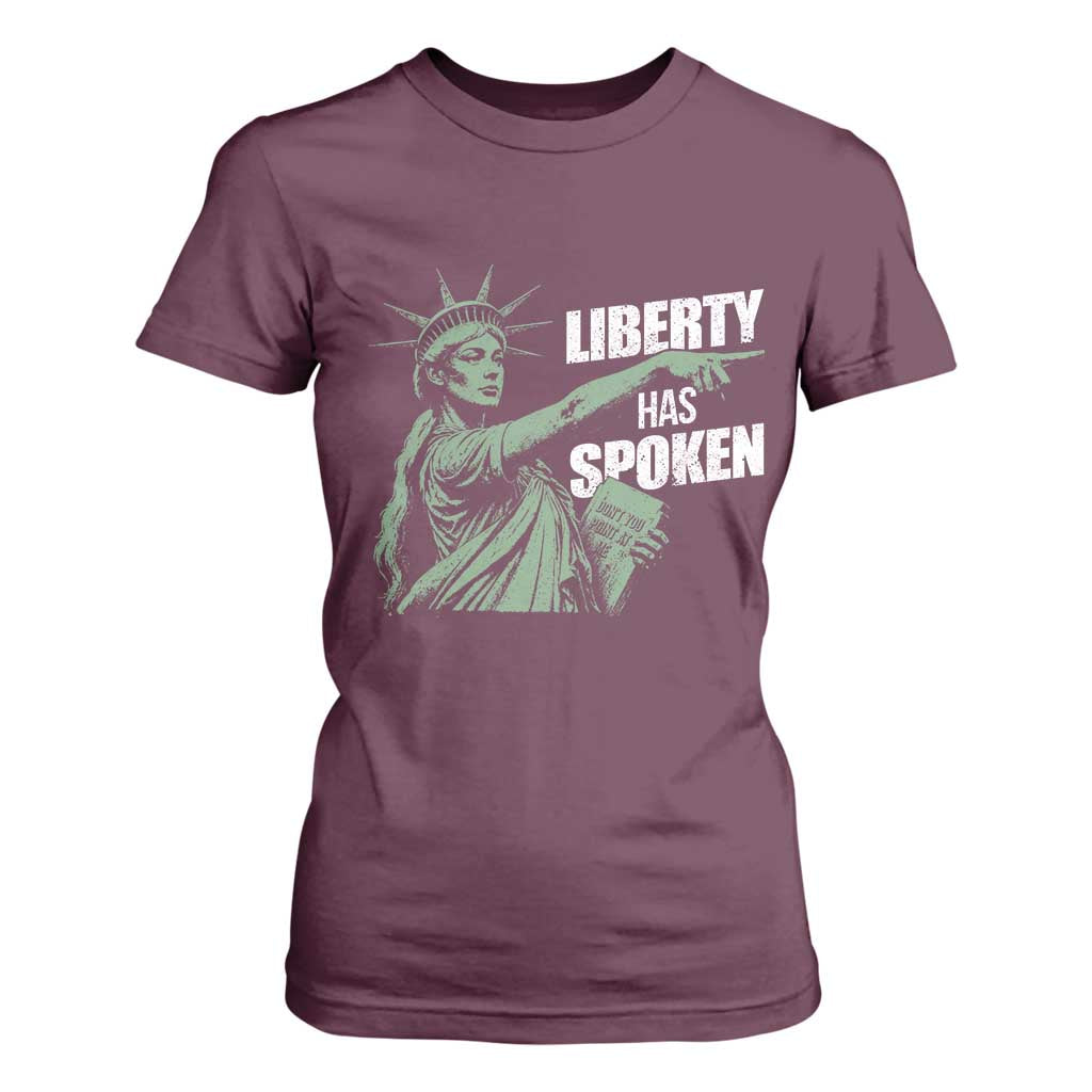 Funny Basketball Point God Liberty Meme T Shirt For Women Has Spoken Patriotic USA TS14 Maroon Print Your Wear