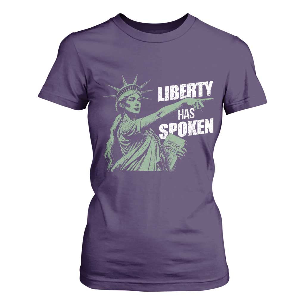 Funny Basketball Point God Liberty Meme T Shirt For Women Has Spoken Patriotic USA TS14 Purple Print Your Wear