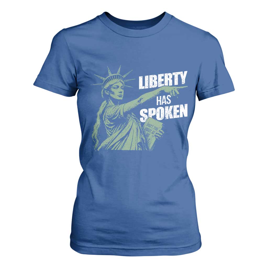Funny Basketball Point God Liberty Meme T Shirt For Women Has Spoken Patriotic USA TS14 Royal Blue Print Your Wear