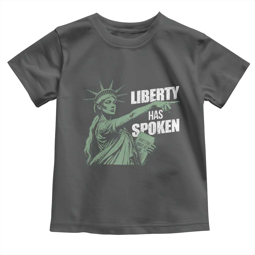 Funny Basketball Point God Liberty Meme Toddler T Shirt Has Spoken Patriotic USA TS14 Dark Heather Print Your Wear