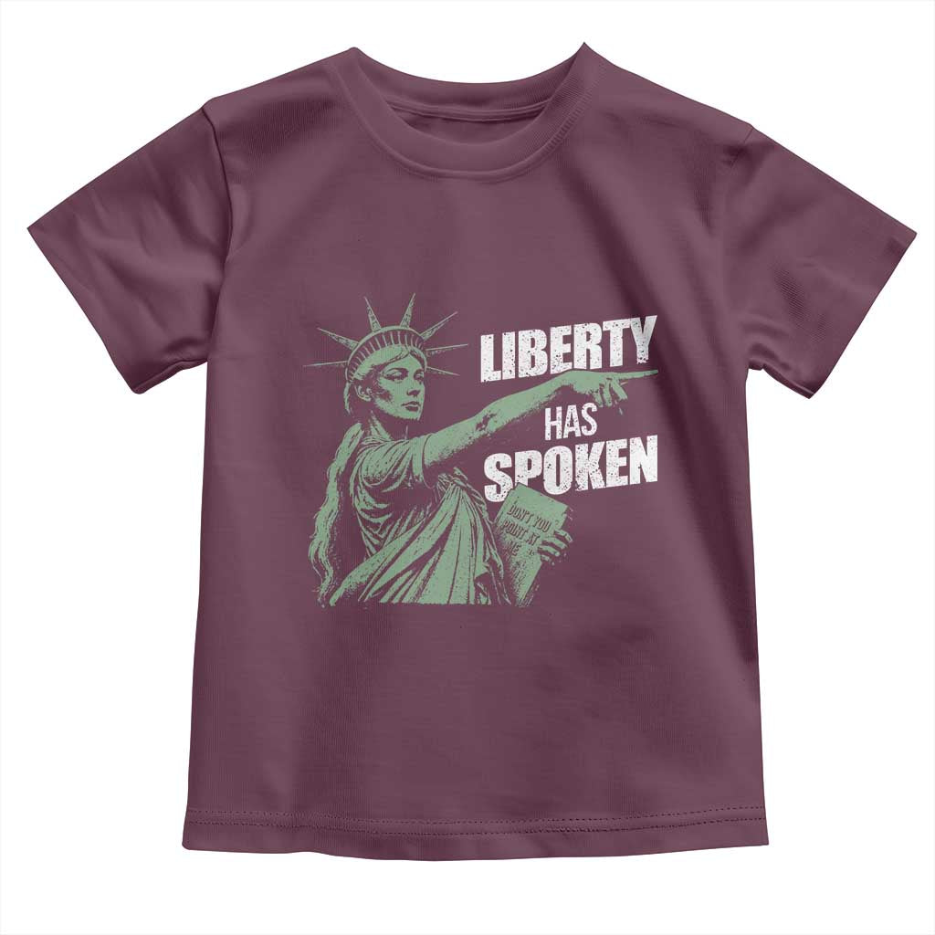 Funny Basketball Point God Liberty Meme Toddler T Shirt Has Spoken Patriotic USA TS14 Maroon Print Your Wear