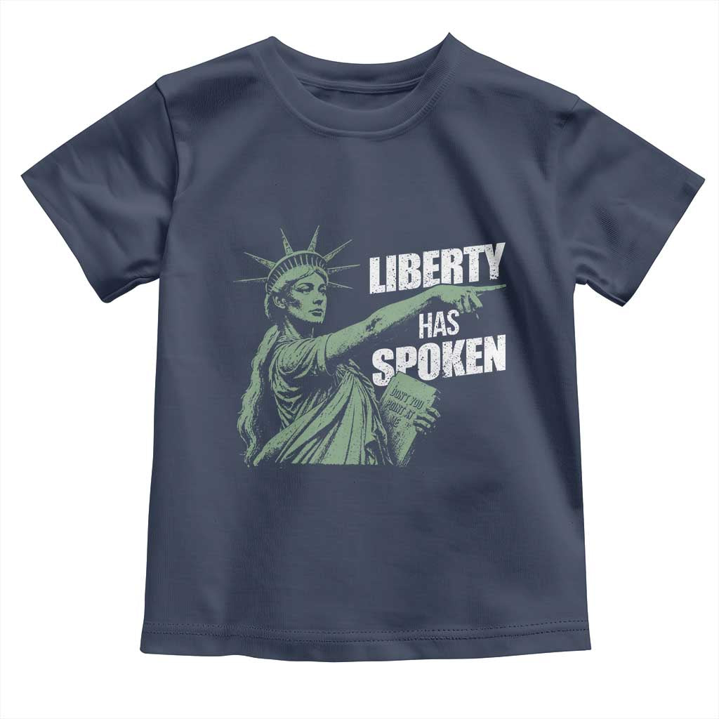 Funny Basketball Point God Liberty Meme Toddler T Shirt Has Spoken Patriotic USA TS14 Navy Print Your Wear