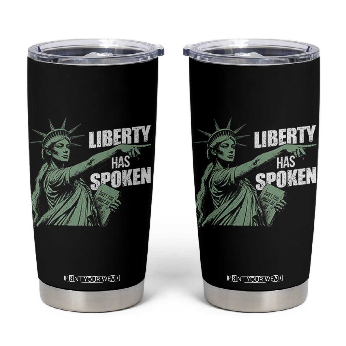 Funny Basketball Point God Liberty Meme Tumbler Cup Has Spoken Patriotic USA TS14 Black Print Your Wear