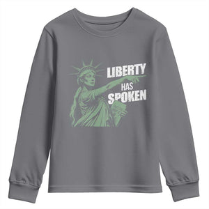 Funny Basketball Point God Liberty Meme Youth Sweatshirt Has Spoken Patriotic USA TS14 Charcoal Print Your Wear