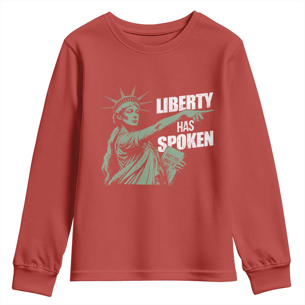 Funny Basketball Point God Liberty Meme Youth Sweatshirt Has Spoken Patriotic USA TS14 Red Print Your Wear