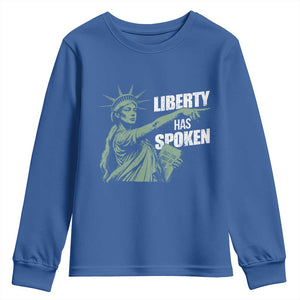 Funny Basketball Point God Liberty Meme Youth Sweatshirt Has Spoken Patriotic USA TS14 Royal Blue Print Your Wear