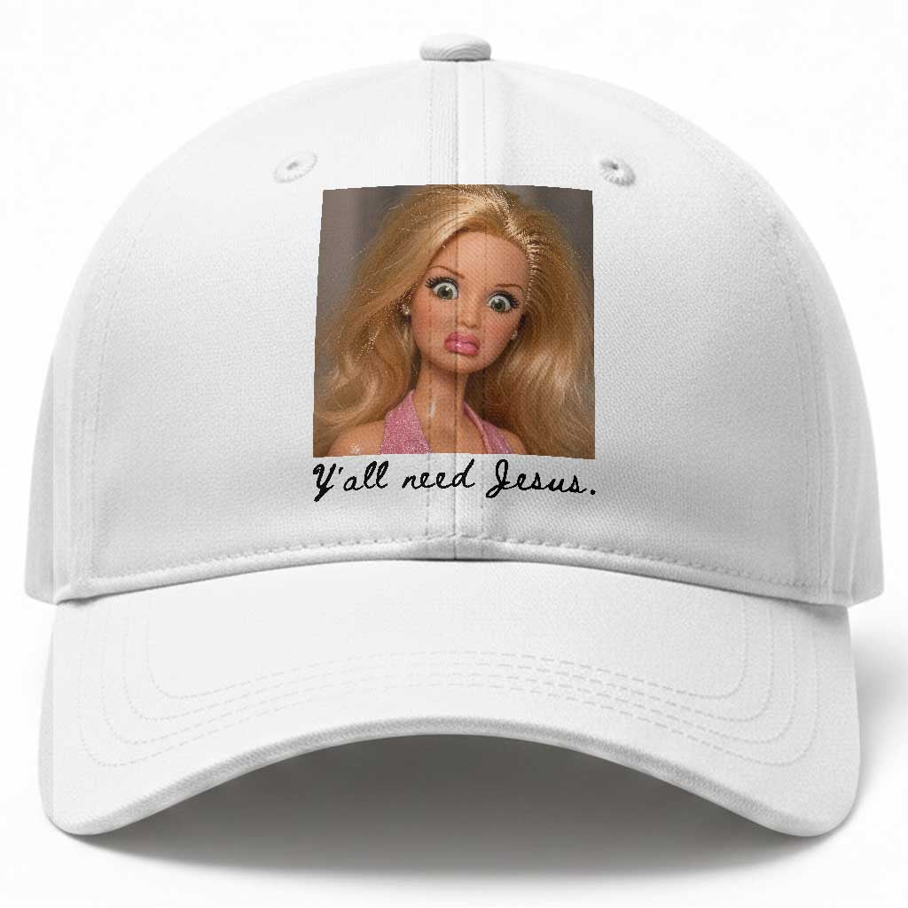 Ya'll Need Jesus Disgusted Face Christian Funny Baseball Cap TS14 Print Your Wear